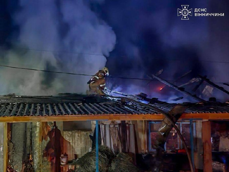 Дві пожежі у приватних господарствах Вінниччини