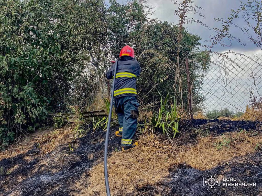 На Вінниччині за добу ліквідували 13 пожеж на відкритих територіях