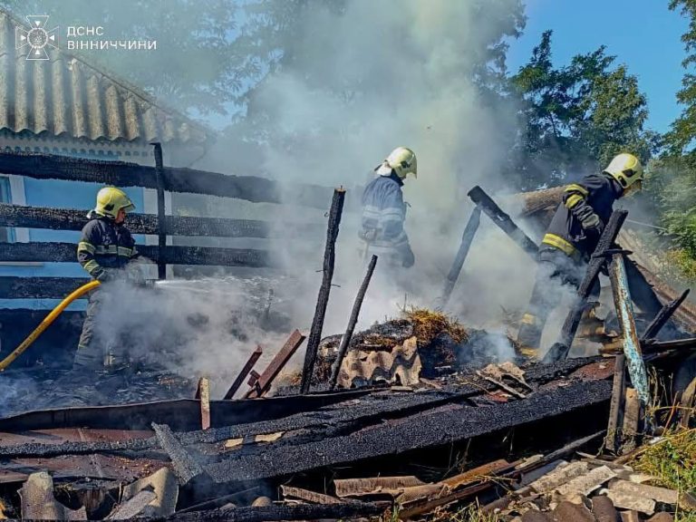 На Вінниччині за добу ліквідували 20 пожеж