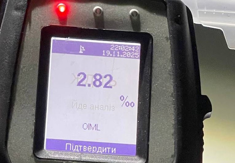 На Вінниччині зупинили водія з 2,82 проміле алкоголю