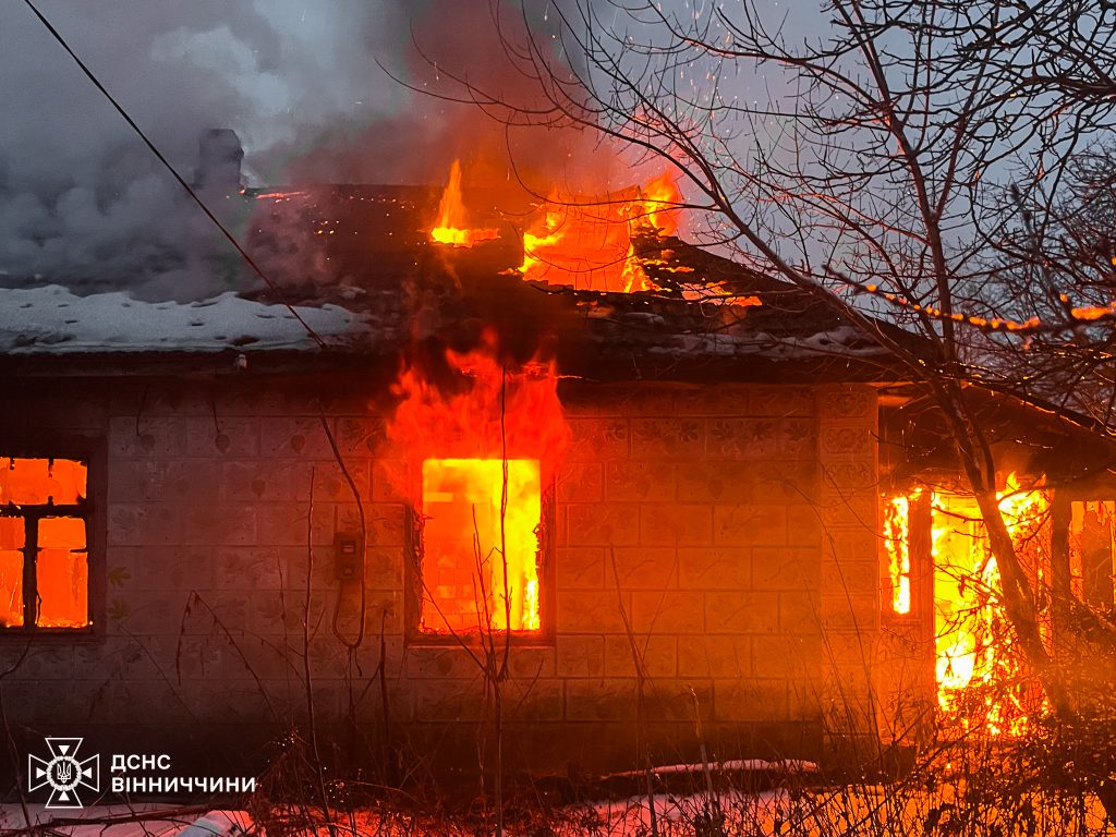 На Вінниччині за добу сталося сім пожеж у житловому секторі