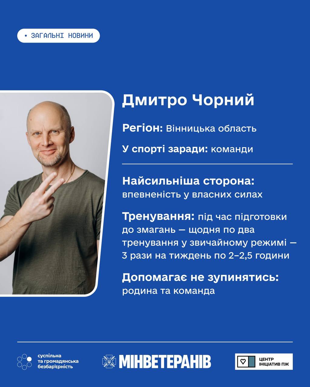 Вінничанин Дмитро Чорний увійшов до збірної України та виступить на Marine Corps Trials