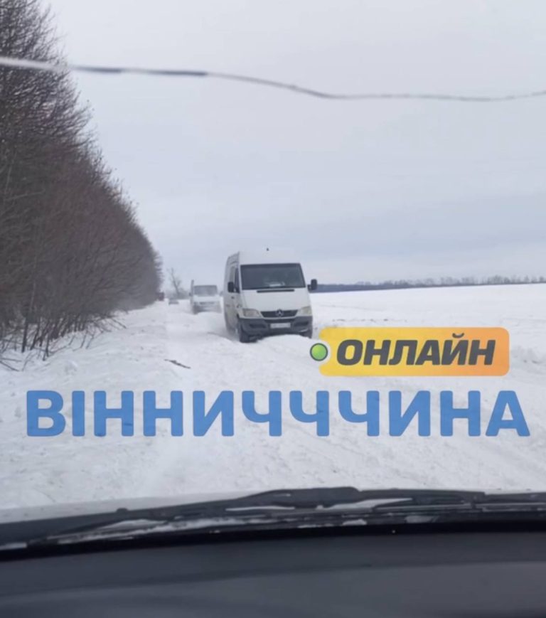 Замети паралізували рух: водії скаржаться на дорогу між Немировом та Іллінцями