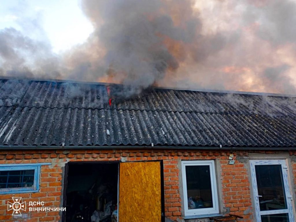 На Вінниччині за добу сталося чотири пожежі у приватних будинках