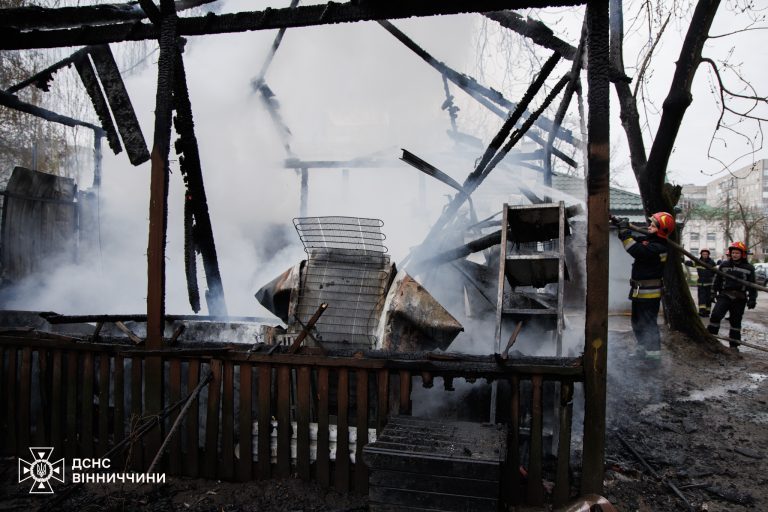 У Вінниці горіла альтанка: густий дим налякав мешканців