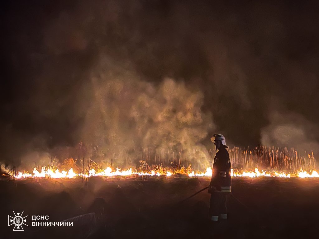 На Вінниччині за добу сталося п’ять пожеж: горіли будинок і суха рослинність