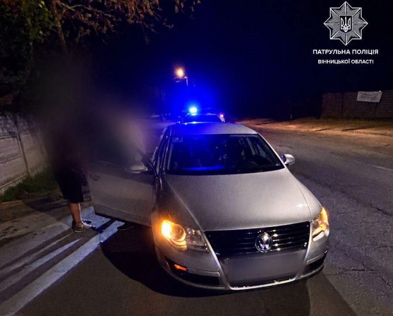 У Вінниці зупинили нетверезого 18-річного водія без права керування