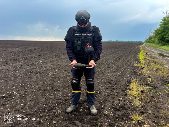 На Вінниччині на полі знайшли мінометну міну часів Другої світової