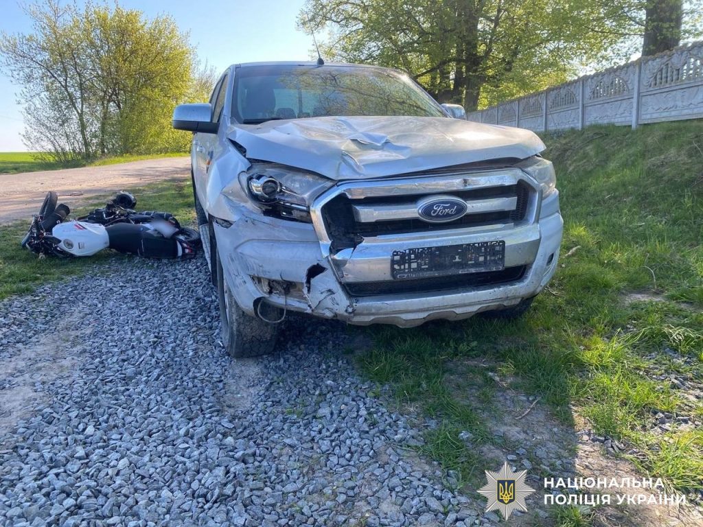 На Вінниччині за день сталося дві ДТП з мотоциклами: є постраждалі
