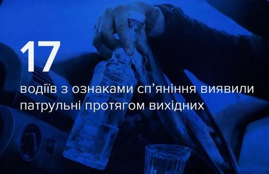 За вихідні на Вінниччині виявили 17 нетверезих водіїв