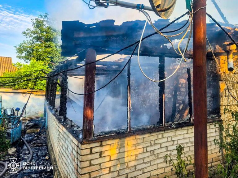 На Вінниччині за добу сталося 12 пожеж: дві спричинили удари блискавки