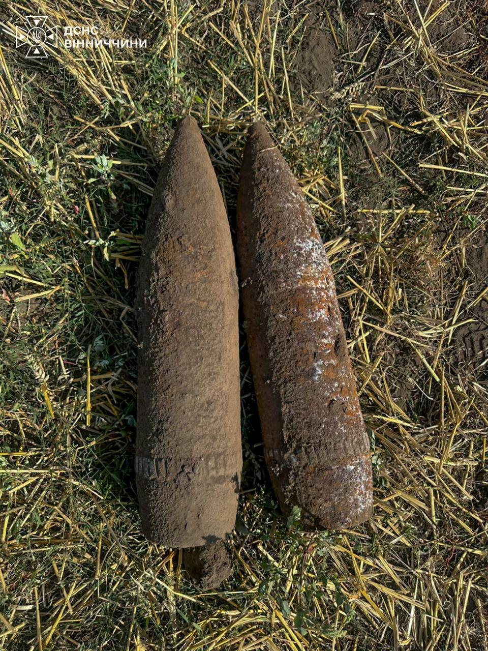 На Вінниччині на присадибній ділянці знайшли два снаряди часів Другої світової війни