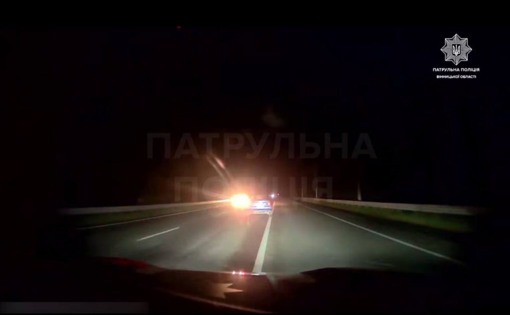 На Вінниччині водій із 2,76 проміле намагався втекти від патрульних