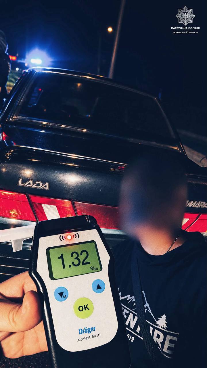 Майже у 7 разів вище норми: на Вінниччині водій керував напідпитку