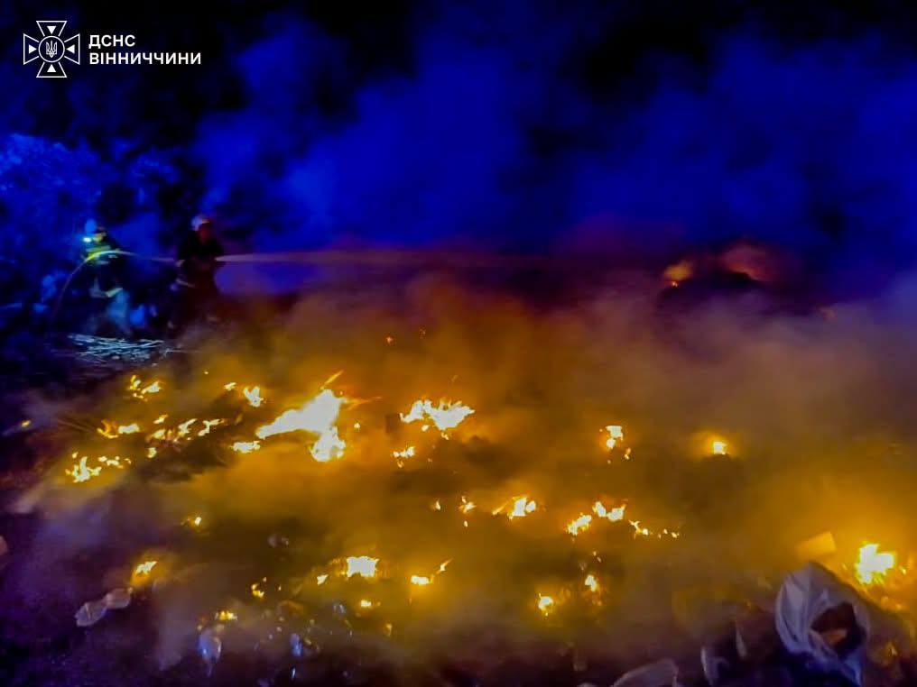 На Вінниччині за добу двічі горіла суха рослинність: рятувальники закликають не палити сміття